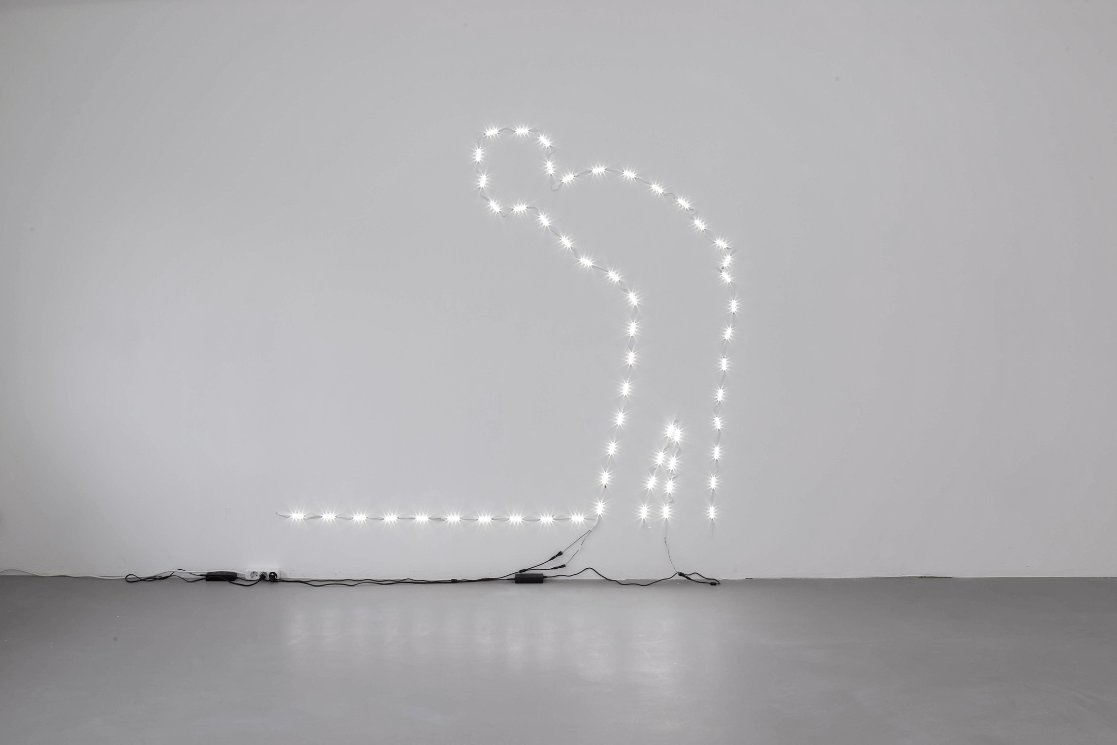 Untitled
80×89″
S5630 Waterproof LED lights, electrical cords, electrical transformers, gaffer tape
2019
